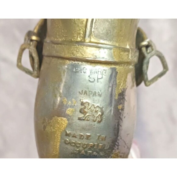 Vintage Set of 2 Antique Cast Metal Horse Figurines From Occupied Japan CMC Ware - Picture 6 of 6